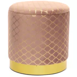 Пуф Glasar с крышкой 40x40x44см розовый