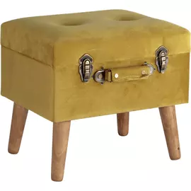 Пуф Glasar с крышкой 41x31x35см горчичный