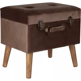 Пуф Glasar с крышкой 49x36x46см коричневый