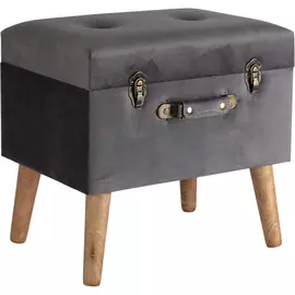 Пуф Glasar с крышкой 49x36x46см серый