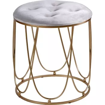 Пуф Glasar серый 35х35х40 см