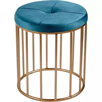 Пуф Glasar синий 35х35х40 см