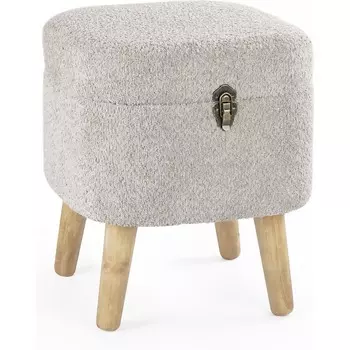 Пуф с крышкой Glasar на ножках бежевый 40х39х45 см