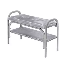 Пуф Vental патти серебряный 50х33х70,5 см