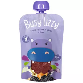 Пюре Busy Lizzy из яблок, чернослива, сливы 100 г