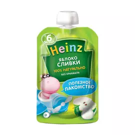 Пюре фруктово-молочное Heinz Яблоко и сливки 90 г