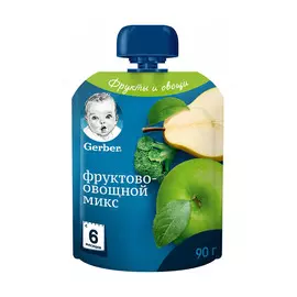Пюре фруктово-овощное Gerber Фруктово-овощной микс 90 г