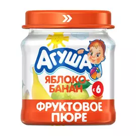 Пюре фруктовое Агуша Яблоко-Банан 115 г