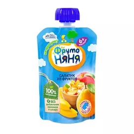 Пюре фруктовое ФрутоНяня Салатик из фруктов 90 г
