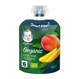 Пюре фруктовое Gerber Organic Спелое манго 90 г