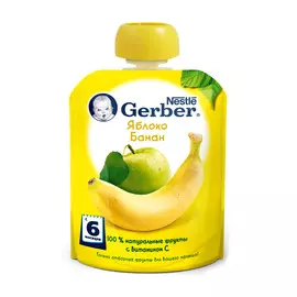 Пюре фруктовое Gerber Яблоко-Банан 90 г