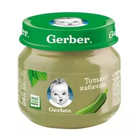 Пюре Gerber кабачок 80 г, с 4 месяцев
