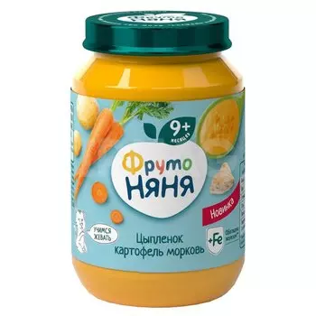 Пюре мясное ФрутоНяня картофель-морковь-цыпленок, 190 г