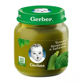 Пюре овощное Gerber Брокколи и кабачок 130 г