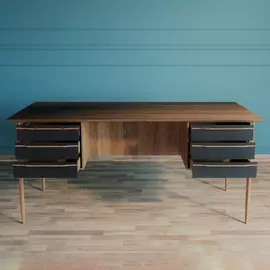 Рабочий стол Этажерка Bruni с ящиками BR-47BL