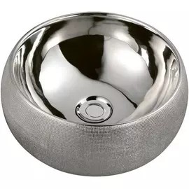 Раковина Boheme Neo-ART серебряная 39х39х16 см
