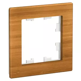 Рамка Schneider Electric 1 пост дерево бамбук nature