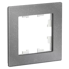Рамка Schneider Electric 1 пост мрамор айс грей nature