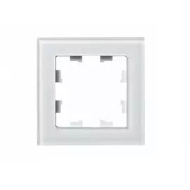 Рамка Schneider Electric 1 пост органическое стекло белый