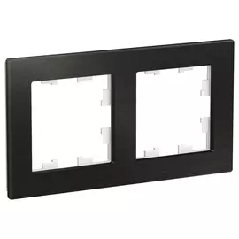 Рамка Schneider Electric 2 поста металл оникс nature