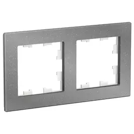 Рамка Schneider Electric 2 поста мрамор айс грей nature