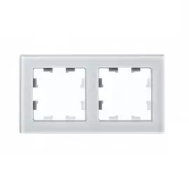 Рамка Schneider Electric 2 поста органическое стекло белый