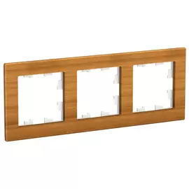 Рамка Schneider Electric 3 поста дерево бамбук nature