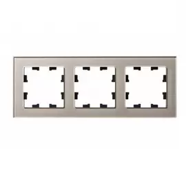 Рамка Schneider Electric 3 поста органическое стекло шампань