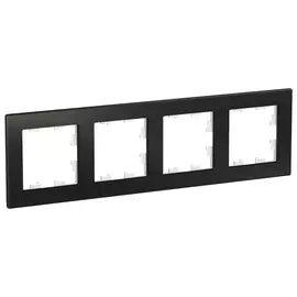 Рамка Schneider Electric 4 поста металл оникс nature