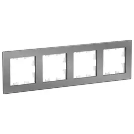 Рамка Schneider Electric 4 поста мрамор айс грей nature
