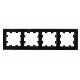 Рамка Schneider Electric 4 поста органическое стекло черный