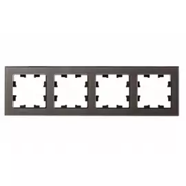 Рамка Schneider Electric 4 поста органическое стекло мокко