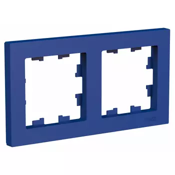 Рамка Schneider Electric Atladesign 2 поста универсальная аквамарин (ATN001102)