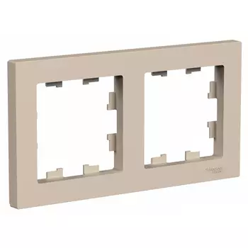 Рамка Schneider Electric Atladesign 2 поста универсальная песочный (ATN001202)