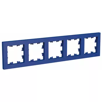 Рамка Schneider Electric Atladesign 5 постов универсальная аквамарин (ATN001105)