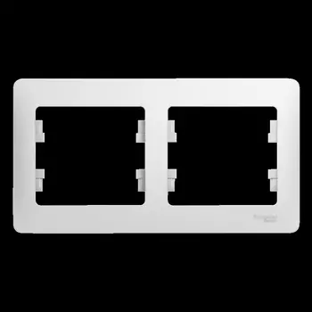 Рамка Schneider Electric Glossa 2 поста горизонтальная белый (GSL000102)