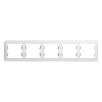 Рамка Schneider Electric Glossa 5 постов горизонтальная белый (GSL000105)