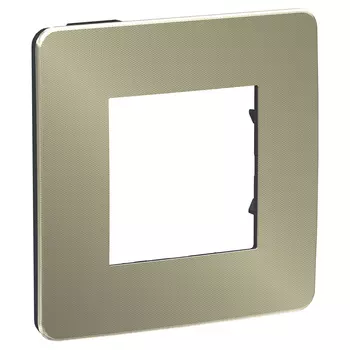Рамка Schneider Electric Unica Studio 1-постовая Бронза/антрацит (NU280252)
