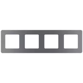Рамка универсальная Legrand Inspiria 4 поста, цвет - дымчатый