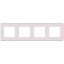 Рамка универсальная Legrand Inspiria 4 поста, цвет - розовый