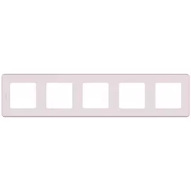 Рамка универсальная Legrand Inspiria 5 поста, цвет - розовый