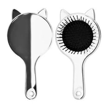 Расчёска для волос Lady Pink в виде кошки металлик