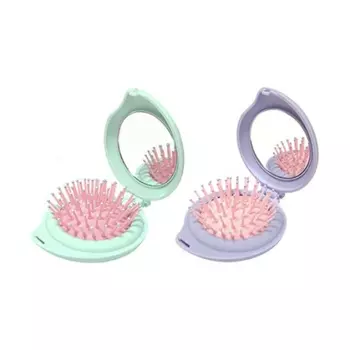 Расчёска массажная Lei 2311 пластиковая с зеркалом в ассортименте