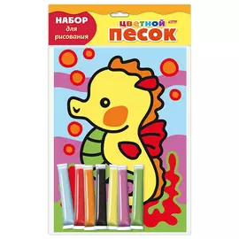 Раскраска Hatber "Раскрась песком. Морской конек"