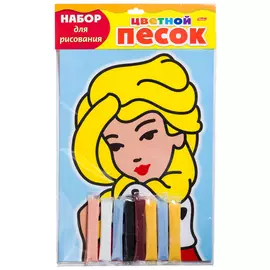 Раскраска Hatber "Раскрась песком. Портрет принцессы"