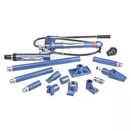 Растяжка гидравлическая Stels 10 т, набор из 16 предметов, 7 сменных насадок, в пласт. кейсе