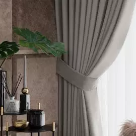 Комплект штор с подхватами Togas Маноло серые 260х300 см
