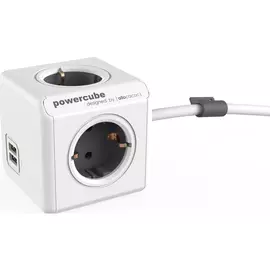 Разветвитель Allocacoc PowerCube Extended USB серый