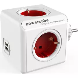 Разветвитель Allocacoc PowerCube Original USB красный