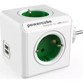 Разветвитель Allocacoc PowerCube Original USB зеленый